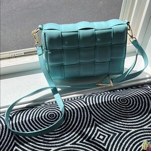 Light blue Blue Quilted Shoulder Bag